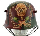 German Ww1 M1916 Helmet Cammo Stormtrooper Sturmtruppen  5 Skull Wreath