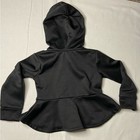 Rbx Girls Black Peplum Full Zip Active Hoodie Jacket Size 2t Fleece Lined