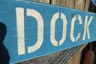 24  Inch Wood Hand Painted Dock 25 Sign Nautical Maritime Seafood   s586 
