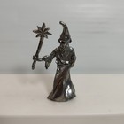 Vintage Masterworks Scm Pewter Wizard Crystal Color Changig Fantasy Figurine