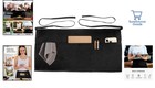Waist Apron With 4 Pockets For Food Service Restaurant Serving Black