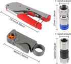 Coax Cable Crimper Kit Tool For Rg6 Rg59 Coaxial Compression Tool Fitting Wire S