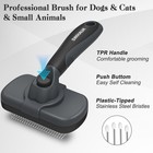 Self Cleaning Slicker Brush - Skin Friendly For Dogs   Cats  Deshedding Groom   