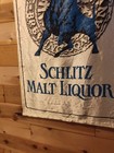 Rare Schlitz Malt Liquor Blue Bull Bar Banner Original Vintage 1970s 36 X 23 5 