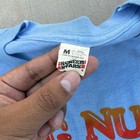 Vintage 80s Screen Stars Jog Nude T-shirt Blue Size Medium Funny Novelty