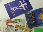 Lot Antique To Modern Religious Ephemera Prayer Cards  Crosses And More