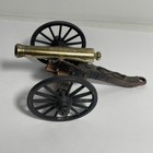 Decorative Vintage Metal Canon Display Piece Figure 6   heavy Wheels Work