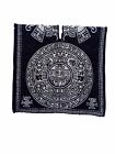 Mexican Poncho  calendario Azteca   Sarape   Reversible   Gaban   Black   White