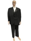 Giorgio Armani Le Collezioni  Luxury  Black Tux Tuxedo Suit Wool Satin Lapel 48