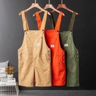 Men Outdoor Loose Suspender Overalls Shorts Pants Summer Trousers Workwear M-5xl