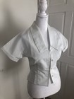 Rare Genuine Vintage 1950s White Waitress Blouse Xs Soda Shop Diner Americana 