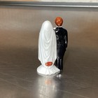 Vintage Wedding Cake Topper - Bride Groom - Bone China -  4   