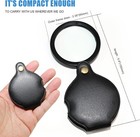 2pcs 10x Mini Magnifying Glass Folding Pocket Magnifier Bigeye Glass Loupe