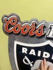 Coors Light Oakland Raiders Metal Sign 2002 Bar Man Cave 29 5    X 27 5   
