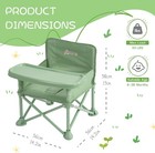 Foldable Baby Booster Seat W Tray  Portable Toddler High Chair For Travel