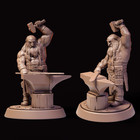 D d Uten Dwarf Blacksmith 32mm Scale Mini Ttrpg