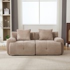 73  Modern Modular Sectional Sofa Loveseat W  2 Pillows  Taupe