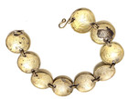 Vintage 1970s Peru 1 2 Oro Coin Coins Charm Bracelet Souvenir