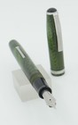 Esterbrook Sj Green Pearl   Chrome Fountain Pen - 1950 s - 9668 Medium Nib - Usa