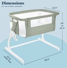 Baby Delight Beside Me Dreamer Bassinet  Sage  W  Zip Down Bedside Panel