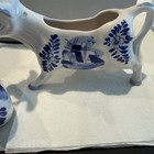 Delft Blue Cow Creamer And Holland Shoe Both Hand-painted Early 1970s