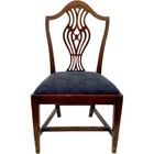Antique English Hepplewhite Mahogany Upholstered Seat Side Chair C  1790