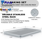 24 Inch Baking Sheet Pans With Rack Set  Natural Aluminum 24 Inch  Silver 