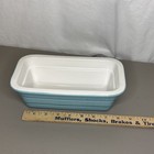 Olive   Thyme Teal Baking Stoneware Loaf Pan casserole Dish Rare Color