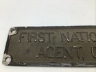 First National City Bank Agent Owner Lessor Heavy Metal Sign  citibank 
