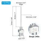 12pcs 24gax1  Blunt Dispensing Needle Tips Stainless Steel Silver