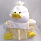 Vintage Fisher Price Puffalumps Duck Chick Plush 12 In Sailor Dress 1987
