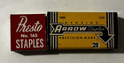 Vintage Arrow Staples No 29 Presto No 165 Boxes Usa Advertising Display Case