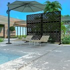 6 X 4 Ft Outdoor Privacy Screen Panel Decorative Metal Panels For Garden Balcony