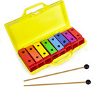 8 Notes Chromatic Xylophone Glockenspiel Resonator Bells With Yellow Case