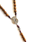 Saint Michael The Archangel  guardian Angel All Wood   Cord Rosary