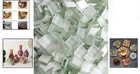 Versatile 100 Count Glass Mosaic Tiles - Polished White For Creative Decorations