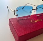Cartier Rimless Vintage Sunglasses Fred Glasses Big C Decor Piccadilly Pop Smoke