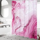  Hot Marble Shower Curtain  Modern Ombre Fabric 72 w X 72 l  pack Of 1  Pink