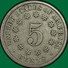 1870 Shield Nickel Extremely Fine Xf Coin  46628
