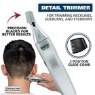 Wahl Men   s Nose Hair Trimmer  For Eyebrows  Neckline  4 Piece Set  Silver