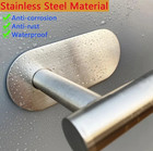 1pc Stainless Steel Paper Towel Holder  Adhesive   Screw Mount Rack - New