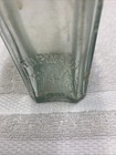 Antique Ed Pinaud Aqua Blue Glass Perfume Tonic Bottle Paris Embossed Empty