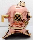 Antique Scuba Copper   Brass Diving Helmet Us Navy Mark V Deep Sea Marine Divers