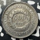 1900 Brazil 400th Anniversary Of Discovery 400 Reis Lot jm8570 Silver  Nice 