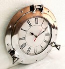 Antique Marine Brass Ship 12  Porthole Clock Nautical Wall Clock Home Decorative