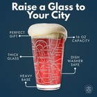     Nashville  Tn Map Pint Beer Glasses  set Of 2   16 Oz     Etched Wrap Design