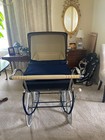 Vintage Navy Blue Pram  Baby Carriage In 