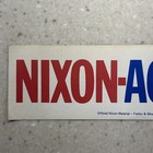 Original Vintage Unused Bumper Sticker  Nixon-agnew 3 X 10            1568