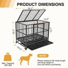 36  Silver Dog Crate Heavy Duty Metal Large Kennel Pet Cage House W wheels  tray