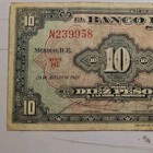 Mexico 1958 10 Pesos Banknote Banco De Mexico Serie He Aug 20 Circulated